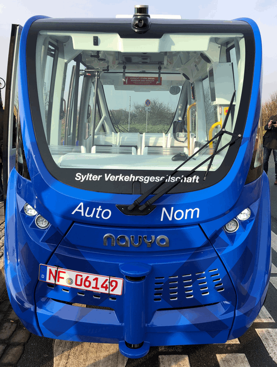 Einmessen automatisierter Bus in Keitum